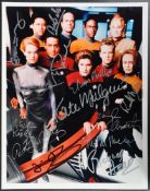 STAR TREK VOYAGER - CAST SIGNED 8X10