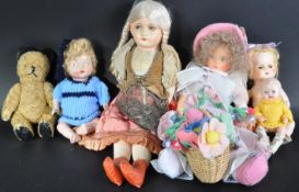 BEARS & DOLLS - A COLLECTION OF VINTAGE DOLLS & TEDDY BEAR