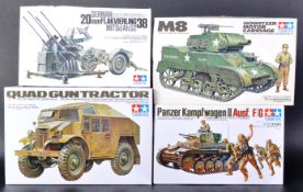 COLLECTION OF VINTAGE TAMIYA MILITARY THEME PLASTIC MODEL KITS