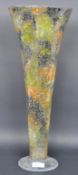 LATE 20TH CENTURY STUDIO ART GLASS TRUMPET VASE