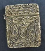 VINTAGE BRASS VESTA CASE
