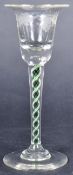 18TH CENTURY DOUBLE SERIES GREEN AIR TWIST WINE GLASS