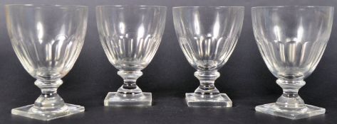 SET OF FOUR 19TH CENTURY GLASS RUMMERS