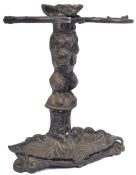 MANNER OF COALBROOKDALE - CAST IRON DOG STICKSTAND