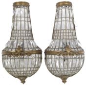 MATCHING PAIR OF EDWARDIAN ORMOLU WALL SCONCES