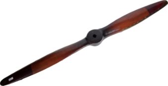 LARGE EARLY 20TH CENTURY PROPELLER WITH BRASS BINDINGS