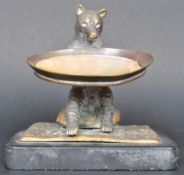 EARLY 20TH CENTURY BRONZE BEAR TABLE SALT