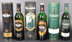 THREE BOXED BOTTLES OF GLENFIDDICH SINGLE MALT WHISKY