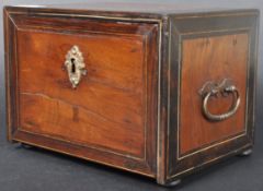 17TH CENTURY MAHOGANY AND COROMANDEL WOOD COLLECTORS CHEST