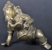 19TH CENTURY INDIAN HINDU BRONZE OF GANESH