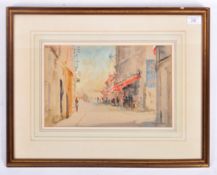 JOHN COSMO CLARK (1897-1967) - EARLY MORNING SUN AMIENS - WATERCOLOUR