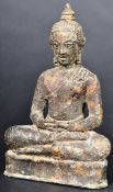 18TH CENTURY CHINESE ORIENTAL BRONZE FIGURINE OF BUDDHA