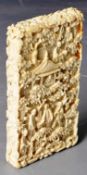 19TH CENTURY CHINESE CANTON IVORY CARD CASE
