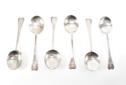 SIX THOMAS BRADBURY & SONS SILVER HALLMARKED ICE CREAM SPOONS