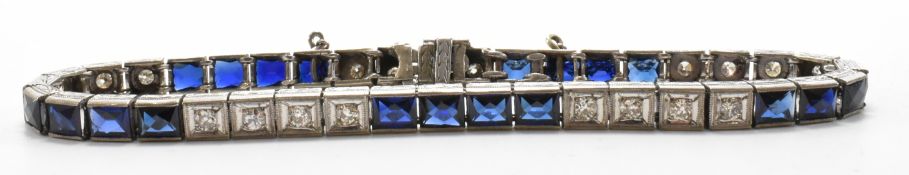 ART DECO SAPPHIRE & DIAMOND BRACELET