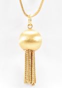 GOLD NECKLACE CHAIN & TASSEL PENDANT