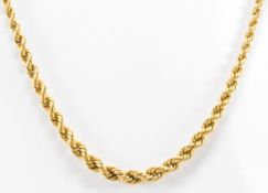 VINTAGE ROPE TWIST NECKLACE CHAIN