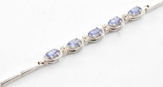 GOLD TANZANITE & DIAMOND BRACELET