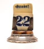 1920S SILVER HALLMARKED DESK CALENDAR