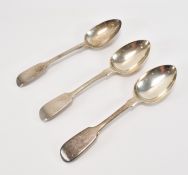THREE VICTORIAN SILVER HALLMARKED SPOONS