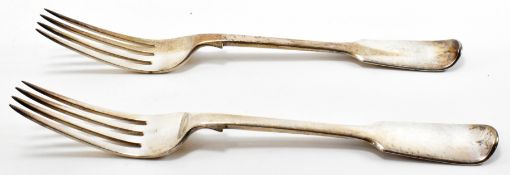 PAIR OF VICTORIAN SILVER HALLMARKED FORKS