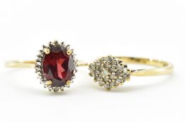 TWO HALLMARKED 9CT GOLD RINGS