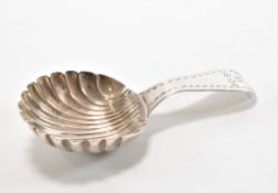 GEORGIAN SILVER HALLMARKED CADDY SPOON