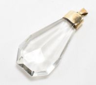 EARLY 20TH CENTURY GOLD & ROCK CRYSTAL PENDANT