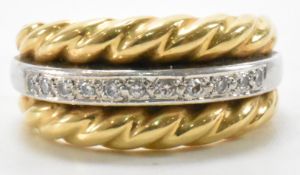 18CT GOLD & DIAMOND 5 STONE RING