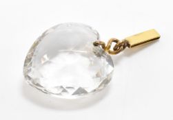 VICTORIAN ROCK CRYSTAL HEART PENDANT