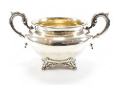 VICTORIAN SILVER HALLMARKED SUGAR BOWL