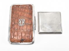 1920S SILVER HALLMARKED CIGARETTE CASE & VICTORIAN WALLET