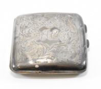 1920S ART DECO ERA SILVER HALLMARKED CIGARETTE CASE