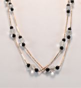 VINTAGE GOLD & BEADED NECKLACE