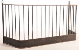 VICTORIAN 19TH CENTURY CAST IRON LARGE CLUB FIRE FENDER