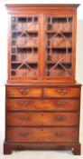 GEORGE III 18TH CENTURY BOOKCASE ON CHEST OF DRAWERS