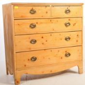 VICTORIAN 19TH CENTURY COUNTRY PINE CHEST OF DRAWERS