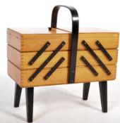 RETRO VINTAGE MID 20TH CENTURY TEAK SEWING BOX