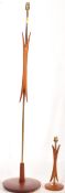 MID 20TH CENTURY TEAK FLOOR STANDING STANDARD LAMP