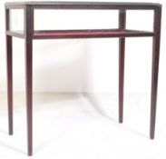 EDWARDIAN MAHOGANY BIJOUTERIE DISPLAY CABINET TABLE
