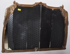 CONTEMPORARY DECORATIVE GILT OVERMANTEL WALL MIRROR