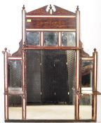 LARGE 29TH CENTURY VICTORIAN OVERMANTEL MIRROR