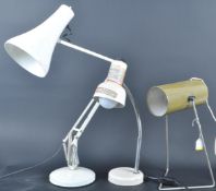 MID CENTURY CHROME AND GREEN SPOT LAMP / LIGHT