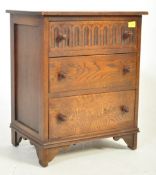 20TH CENTURY JACOBEAN REVIVAL OAK CHEST OF DRAWERS