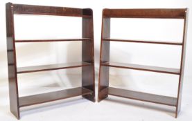 COLLECTION OF 4 1920'S OAK OPEN WINDOW BOOKCASES