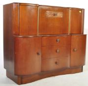 POST WAR ART DECO OAK COCKTAIL CABINET SIDEBOARD