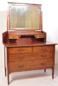 EDWARDIAN INLAID MAHOGANY DRESSING TABLE CHEST