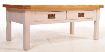 CONTEMPORARY OAK FURNITURE LAND CHUNKY COFFEE TABLE