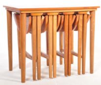 RETRO MID CENTURY TEAK WOOD QUARTETTO NEST OF TABLES