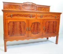 EDWARDIAN FLAME MAHOGANY CHIPPENDALE CREDENZA